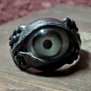 Silver Eye Ring Vintage 1990